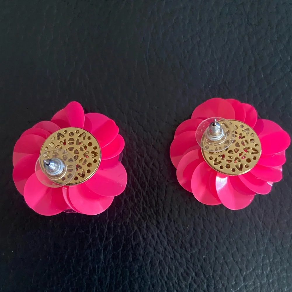 Kate Spade Vibrant Hot Pink Blossom Earrings